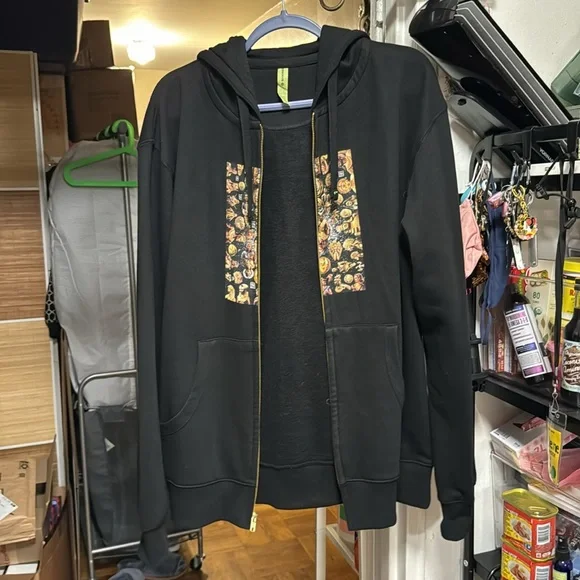 Abstrakjsnc long sleeve black hoodie - Picture 3 of 6